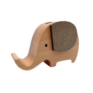 Træ elefant penneholder